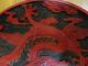 Two Old Red Chinese Lacquer Plates With Carved Dragon Plates photo 1