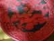 Two Old Red Chinese Lacquer Plates With Carved Dragon Plates photo 4
