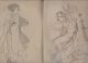 Orig Japanese Hand Painted Manuscript Album Of Sketches & Studies Meiji Designs Paintings & Scrolls photo 3