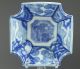 19th C Antique Chinese Export Blue & White Hand Painted Square Bowl Bowls photo 2