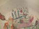 Chinese Porcelain Plate Decorated With Figures Around A Table & Objects 19thc Porcelain photo 1