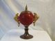 Chinese Cloisonne Carved Cinnabar Lacquer Rare Birds Handle Goblet Box Vase Nr Boxes photo 2