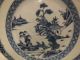 Pr Chinese Porcelain Blue & White Plates With Landscape Scene Decor 18thc Porcelain photo 1
