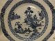 Pr Chinese Porcelain Blue & White Plates With Landscape Scene Decor 18thc Porcelain photo 3