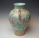 Exquisite Antique Chinese Porcelain Famille Rose Turquoise Vase Qing Dynasty Vases photo 10