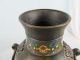 19thc Japanese Champleve Bronze Baluster Vase Ring Handles Vases photo 4