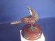 Antique Chinese Silver Enamel Filigree Bird Figurine W/ Gemstone & Pedestal Birds photo 3