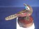 Antique Chinese Silver Enamel Filigree Bird Figurine W/ Gemstone & Pedestal Birds photo 5