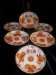Six Antique Chinese Porcelain Iron Red Plates W/ Mark Ca 1800 Plates photo 10