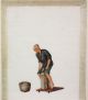Chinese Rice Pith Paper Painting Of A Workman 19thc Paintings & Scrolls photo 1