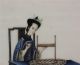 Fine Chinese Rice Pith Paper Painting Of Lady Seated At A Table 19thc Paintings & Scrolls photo 5