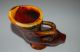 Absolutely Good Supered Rare Chinese Amber Material Manufacture Oxen Head Cup Oxen photo 3
