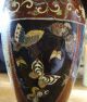 Antique 19th Century Chinese Cloisonne 4 Panel Goldstone Vase Vases photo 5