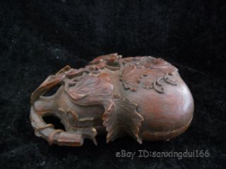 Rare Chinese Bamboo Carved Gourd photo