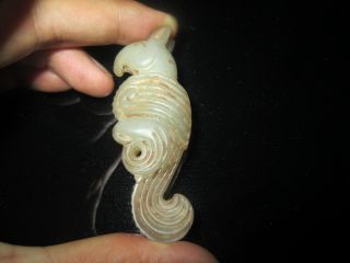 Carving A Monster,  It Is An Old And Hetian Jade,  Jade.  With Support,  Very Beautif photo