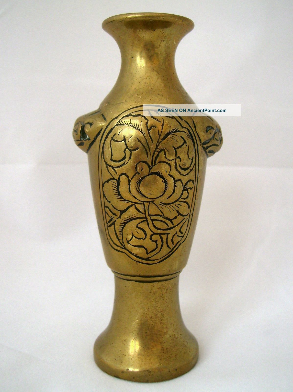 Antique Chinese Bronze Vase For Scholars Table Circa 17th - 18th Century Vases photo