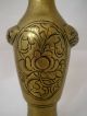 Antique Chinese Bronze Vase For Scholars Table Circa 17th - 18th Century Vases photo 2