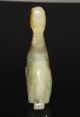 Ancient China Old Hetian Jade Hand - Carved Statue (long Head Beast) Other photo 2