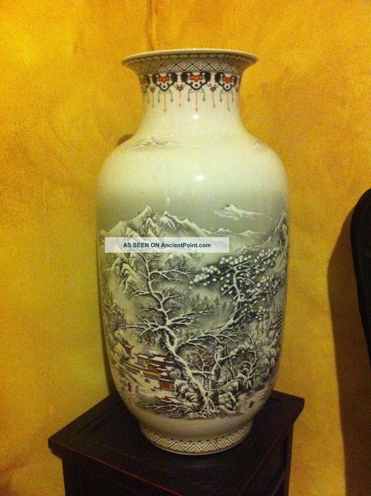Chinese Antique Vase Marked As Kangxi Period Vases photo