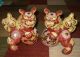 Pair Satsuma Moriage Chinese Export Foo Dogs Incised Mark Other photo 1