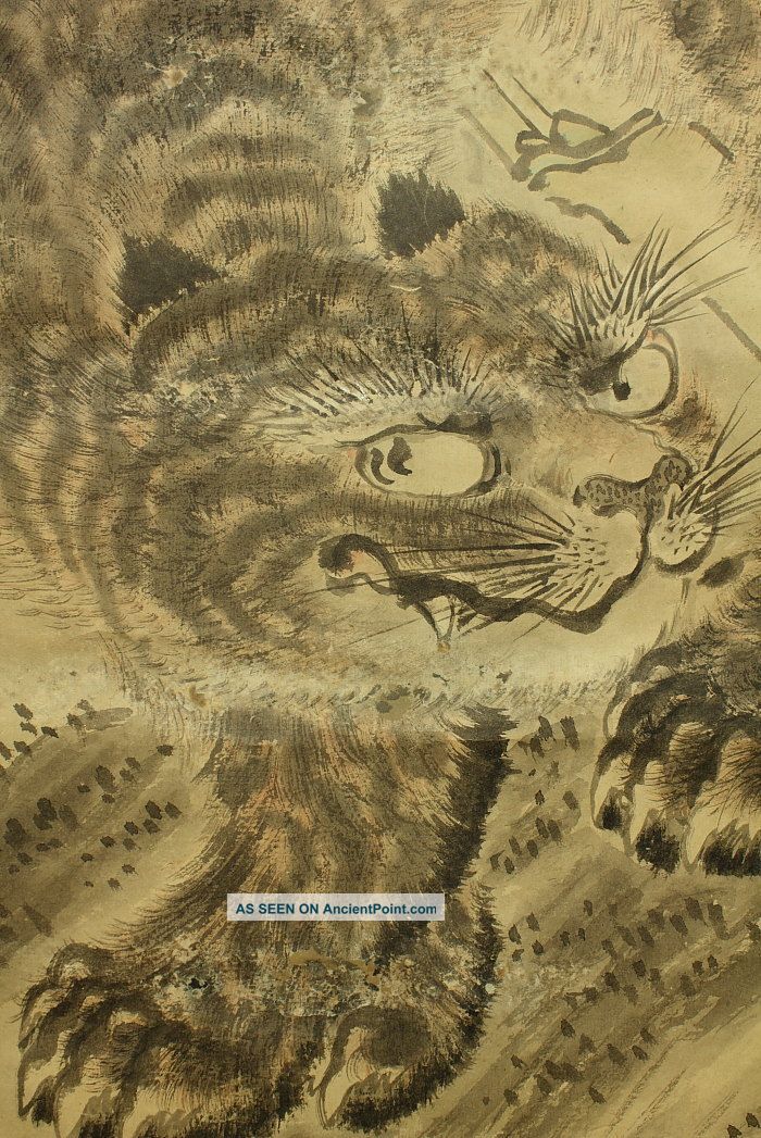 Jiku1215 Jr Japan Scroll Tiger Paintings & Scrolls photo