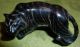 Dark Hardwood Netsuke Well Carved Black Tiger Amazing Detail Rare Signed C20th Netsuke photo 3