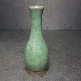 F213: Chinese Old Blue Porcelain Ware Small Flower Vase With Good Tone photo