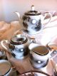 Japanese Porcelain Kutani 17 Pc Tea Set Lithophane Over 80 Yrs Old Teapots photo 5