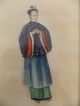 3 - 19th C.  Chinese Export Watercolor Painting On Rice Paper - Framed Paintings & Scrolls photo 7