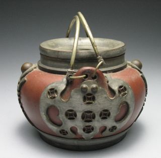 Exceptional Antique Chinese Yixing Zisha Signed Teapot photo