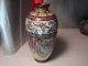 Bright And Colorful Japanese Cloisonne Panel Vase - Phoenix And Dragons Vases photo 2