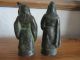 2 Antique 18th/19th Century Chinese Carved Bronze Miniature Figures Sages Other photo 2
