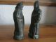 2 Antique 18th/19th Century Chinese Carved Bronze Miniature Figures Sages Other photo 3