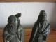 2 Antique 18th/19th Century Chinese Carved Bronze Miniature Figures Sages Other photo 4
