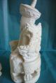Pair Chinese Carved Bone Faux Ivory Emperor / Empress Figures Circa 1890 Other photo 9
