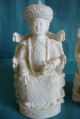 Pair Chinese Carved Bone Faux Ivory Emperor / Empress Figures Circa 1890 Other photo 1