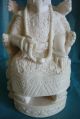 Pair Chinese Carved Bone Faux Ivory Emperor / Empress Figures Circa 1890 Other photo 8