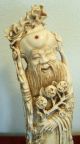 Antique Large Chinese Carved Bone Faux Ivory Of Immortal / God Marked Other photo 1