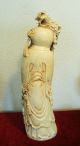 Antique Large Chinese Carved Bone Faux Ivory Of Immortal / God Marked Other photo 2