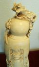 Antique Large Chinese Carved Bone Faux Ivory Of Immortal / God Marked Other photo 7