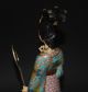 Antique Chinese Cloisonne Enamel Carved Ox Bone Face Geisha Girl Figure With Fan Men, Women & Children photo 11