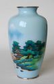 Quality Japanese Cloisonne Vase With Wireless Mount Fuji Vases photo 2