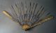 Rare Cantonese Chinese Solid Silver Enamel Fan Guards And Sticks Fans photo 1