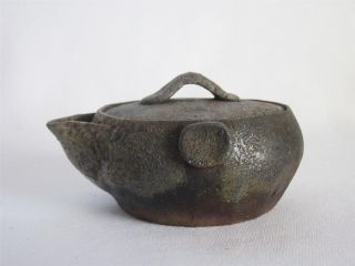 Japanese Vintage Bizen Ware Teapot Hobin W/sign; Glaze & Style/ 225 photo