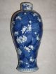 Old Pair Blue And White Hand Painted Chinese Vases,  Vase.  Antique Pottery Pots photo 2