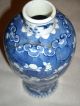 Old Pair Blue And White Hand Painted Chinese Vases,  Vase.  Antique Pottery Pots photo 3