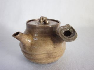 Japanese Old Hagi Ware Teapot W/sign; Very Tasteful Glaze & Style/ 224 photo