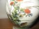Antique White And Gold Hand Painted Bird Vase With Lid Marked Red Vases photo 3