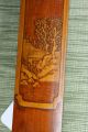 Rare Pair Of Chinese Hardwood Scroll Weights With Carved Bamboo On Top Paintings & Scrolls photo 2