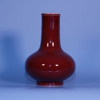 A Perfect 18th / 19th Century Chinese Porcelain Langyao Ox Blood Vase photo